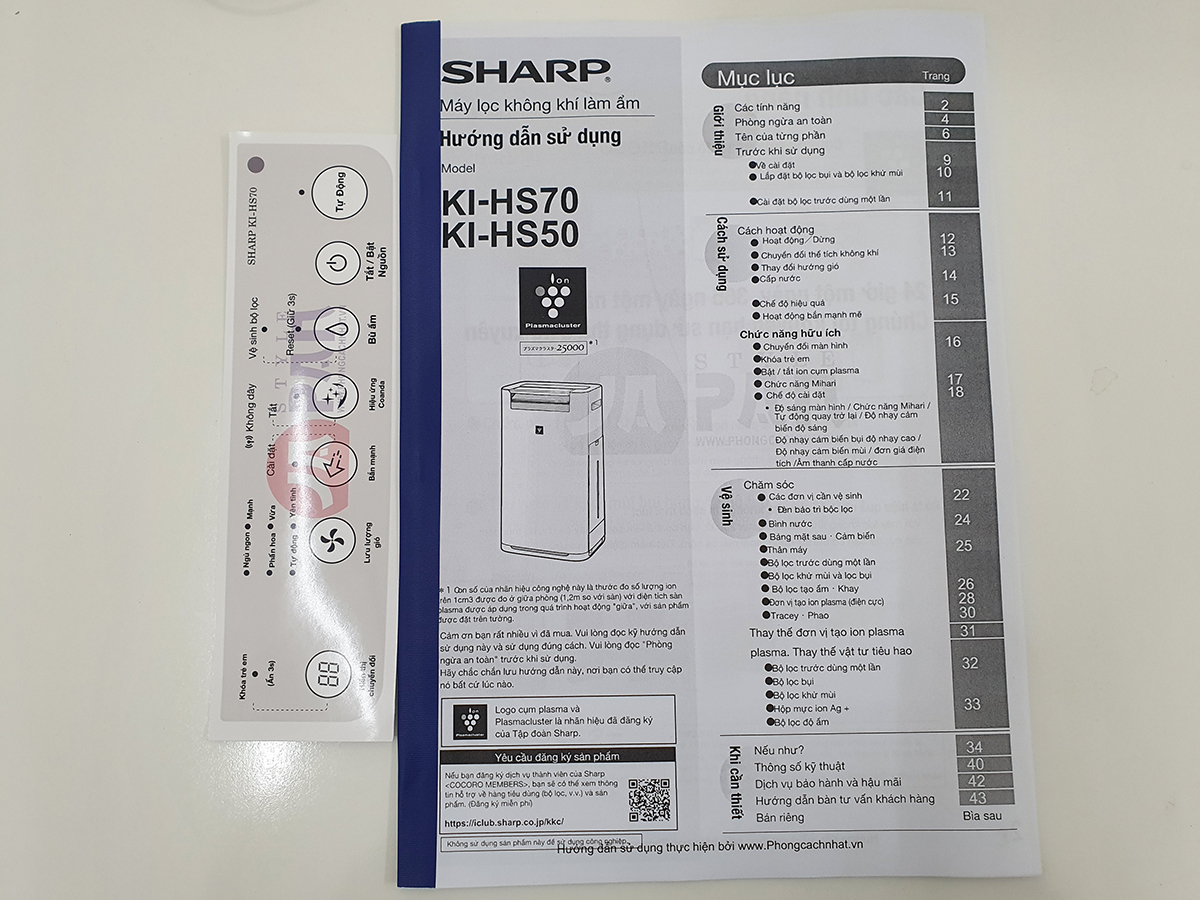 Máy lọc không khí, bù ẩm Sharp KI-HS70 - Plasma 25000 10 Máy lọc không khí, bù ẩm Sharp KI-HS70 - Plasma 25000 - Ảnh 10