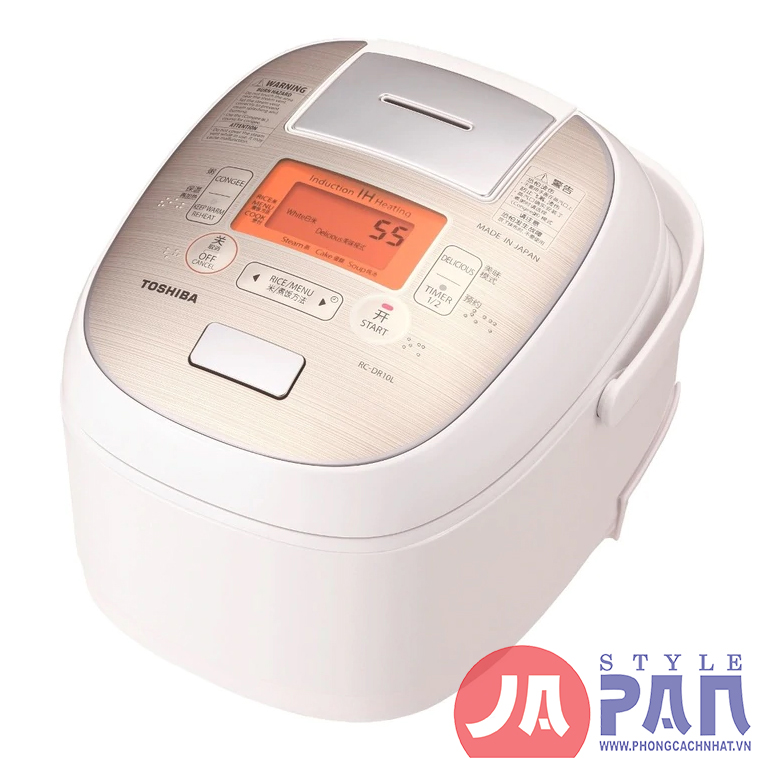 Nồi cơm điện Toshiba RC-DR18LW| 1.8L | 220V | Cao tần 1 Nồi cơm điện Toshiba RC-DR18LW| 1.8L | 220V | Cao tần