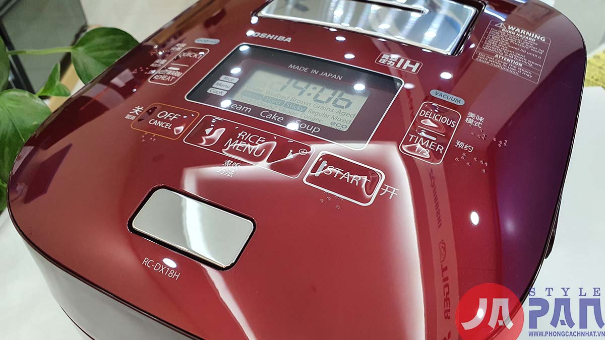 Nồi cơm điện Toshiba RC-DX18HR| 1.8L | 220V | Lõi chuông 5 Nồi cơm điện Toshiba RC-DX18HR| 1.8L | 220V | Lõi chuông - Ảnh 5