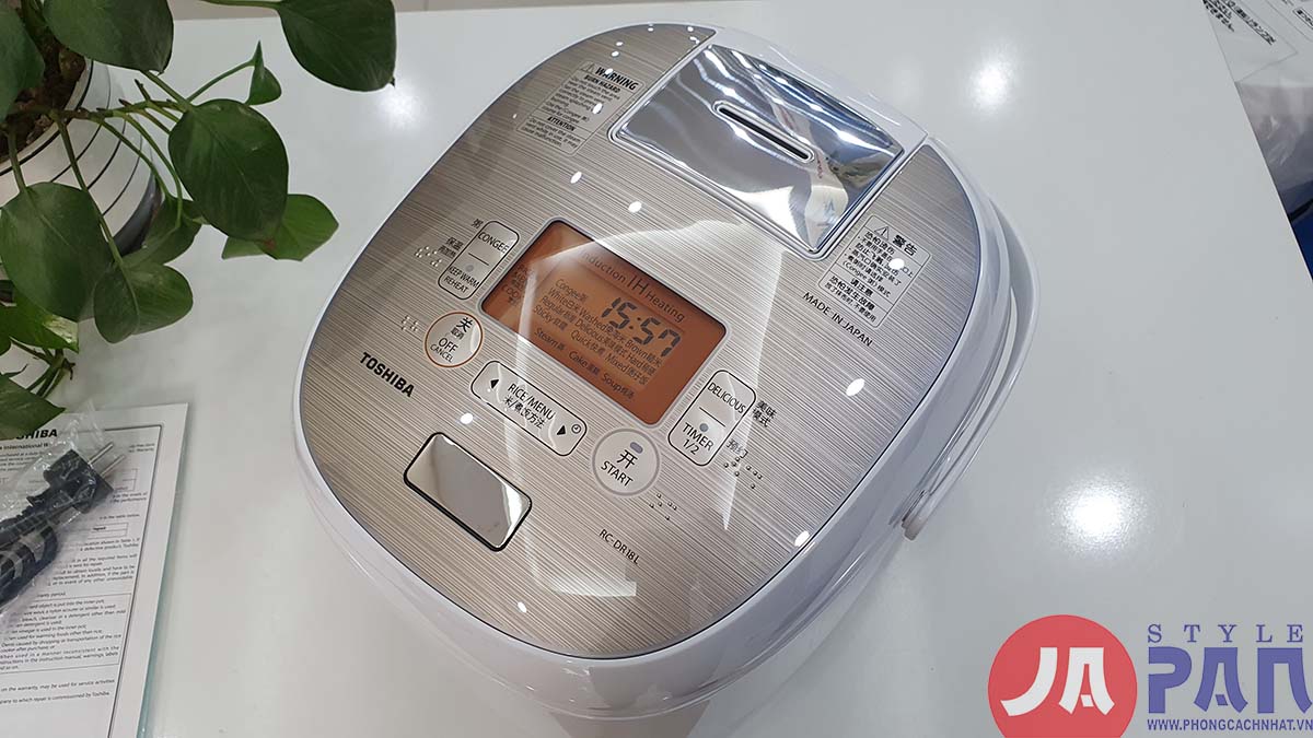 Nồi cơm điện Toshiba RC-DR18LW| 1.8L | 220V | Cao tần 6 Nồi cơm điện Toshiba RC-DR18LW| 1.8L | 220V | Cao tần - Ảnh 6