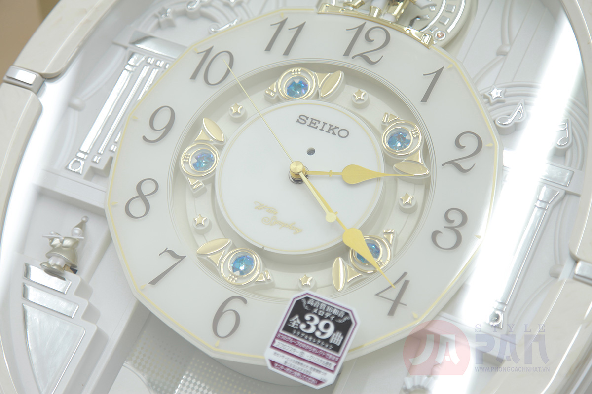 Đồng hồ treo tường Seiko RE576A nội địa Nhật | 39 giai điệu 4 Đồng hồ treo tường Seiko RE576A nội địa Nhật | 39 giai điệu - Ảnh 4