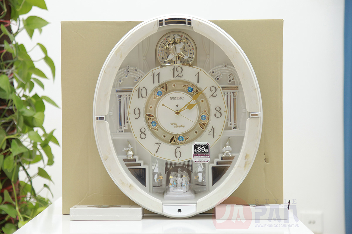 Đồng hồ treo tường Seiko RE576A nội địa Nhật | 39 giai điệu 2 Đồng hồ treo tường Seiko RE576A nội địa Nhật | 39 giai điệu - Ảnh 2
