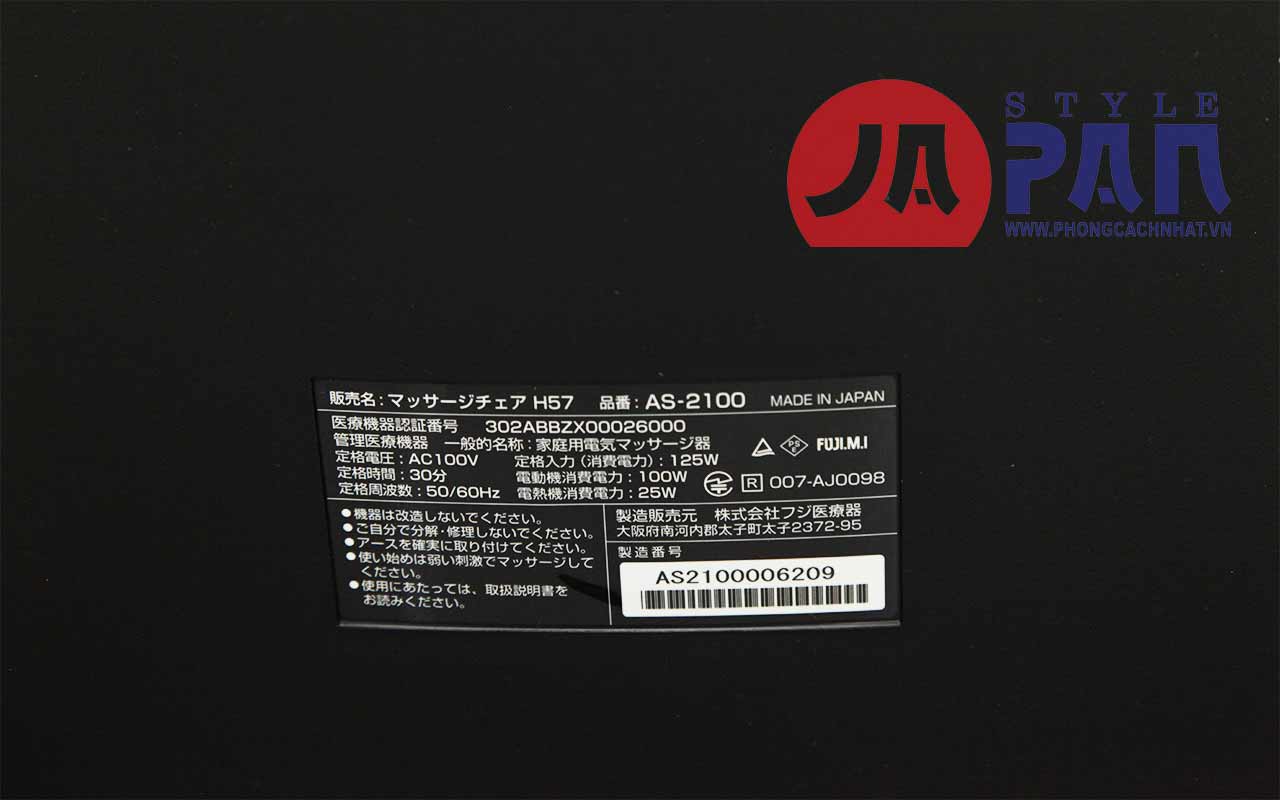 Ghế massage Fujiiryoki Cyber Relax AS-2100-BK | Toàn thân| 10 Ghế massage Fujiiryoki Cyber Relax AS-2100-BK | Toàn thân| - Ảnh 10