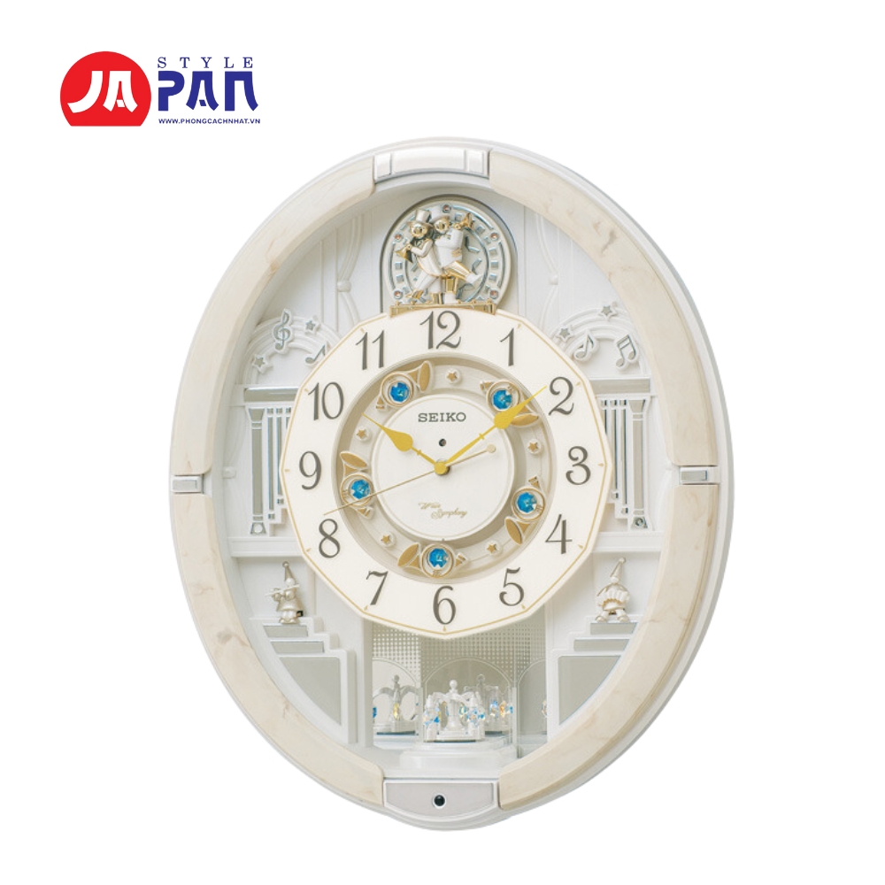 Đồng hồ treo tường Seiko RE576A nội địa Nhật | 39 giai điệu 1 Đồng hồ treo tường Seiko RE576A nội địa Nhật 39 giai điệu
