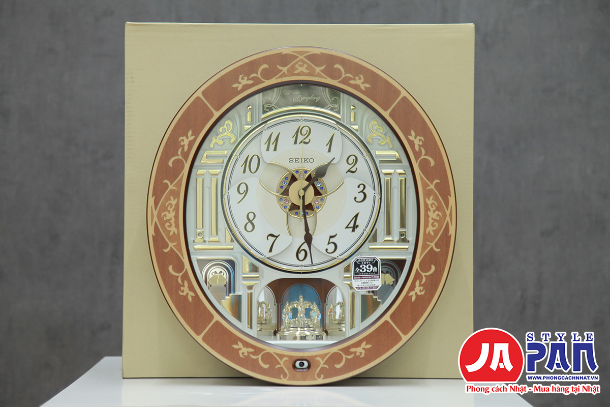 Đồng hồ treo tường Seiko RE580B | Khảm gỗ tự nhiên 2 Đồng hồ treo tường Seiko RE580B | Khảm gỗ tự nhiên - Ảnh 2