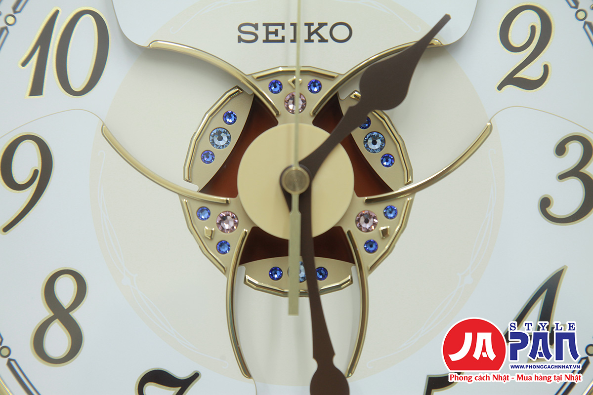 Đồng hồ treo tường Seiko RE580B | Khảm gỗ tự nhiên 9 Đồng hồ treo tường Seiko RE580B | Khảm gỗ tự nhiên - Ảnh 9