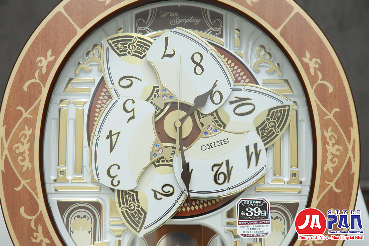 Đồng hồ treo tường Seiko RE580B | Khảm gỗ tự nhiên 6 Đồng hồ treo tường Seiko RE580B | Khảm gỗ tự nhiên - Ảnh 6