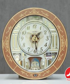 Đồng hồ treo tường Seiko RE580B | Khảm gỗ tự nhiên 22 Dong ho treo tuong Seiko RE580B 18