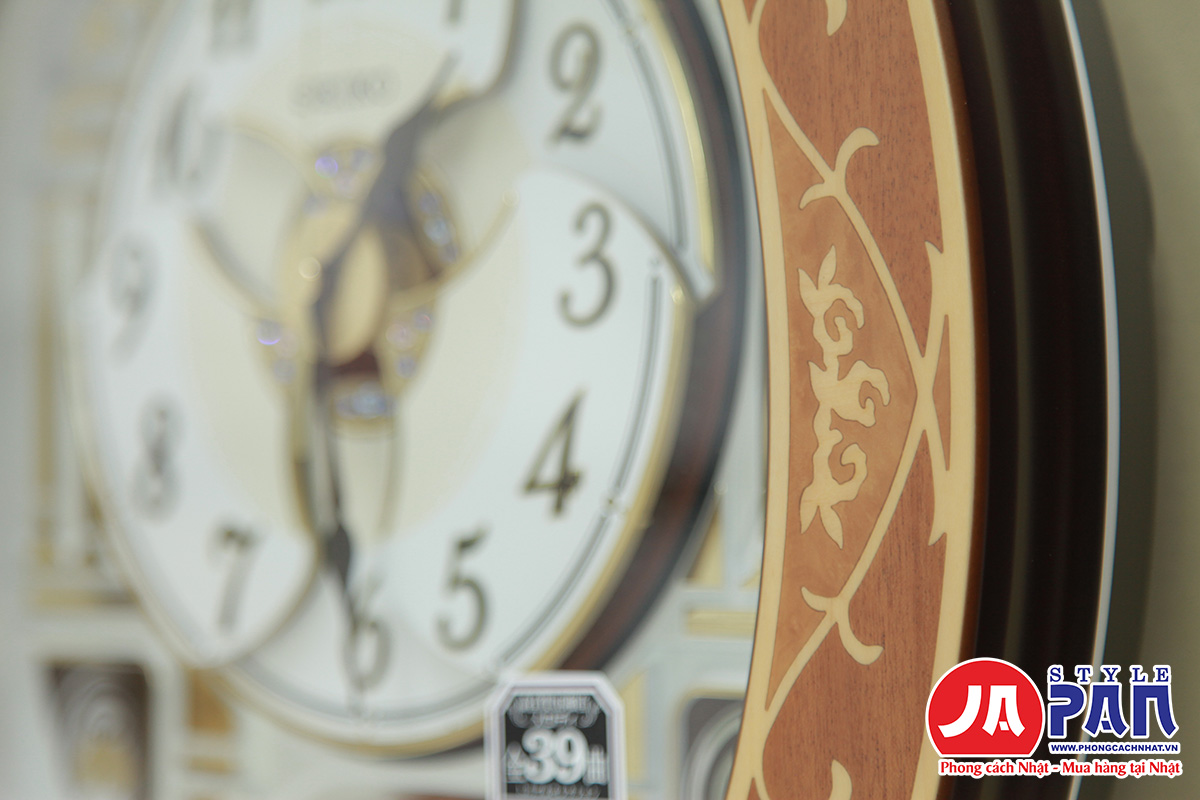 Đồng hồ treo tường Seiko RE580B | Khảm gỗ tự nhiên 11 Đồng hồ treo tường Seiko RE580B | Khảm gỗ tự nhiên - Ảnh 11