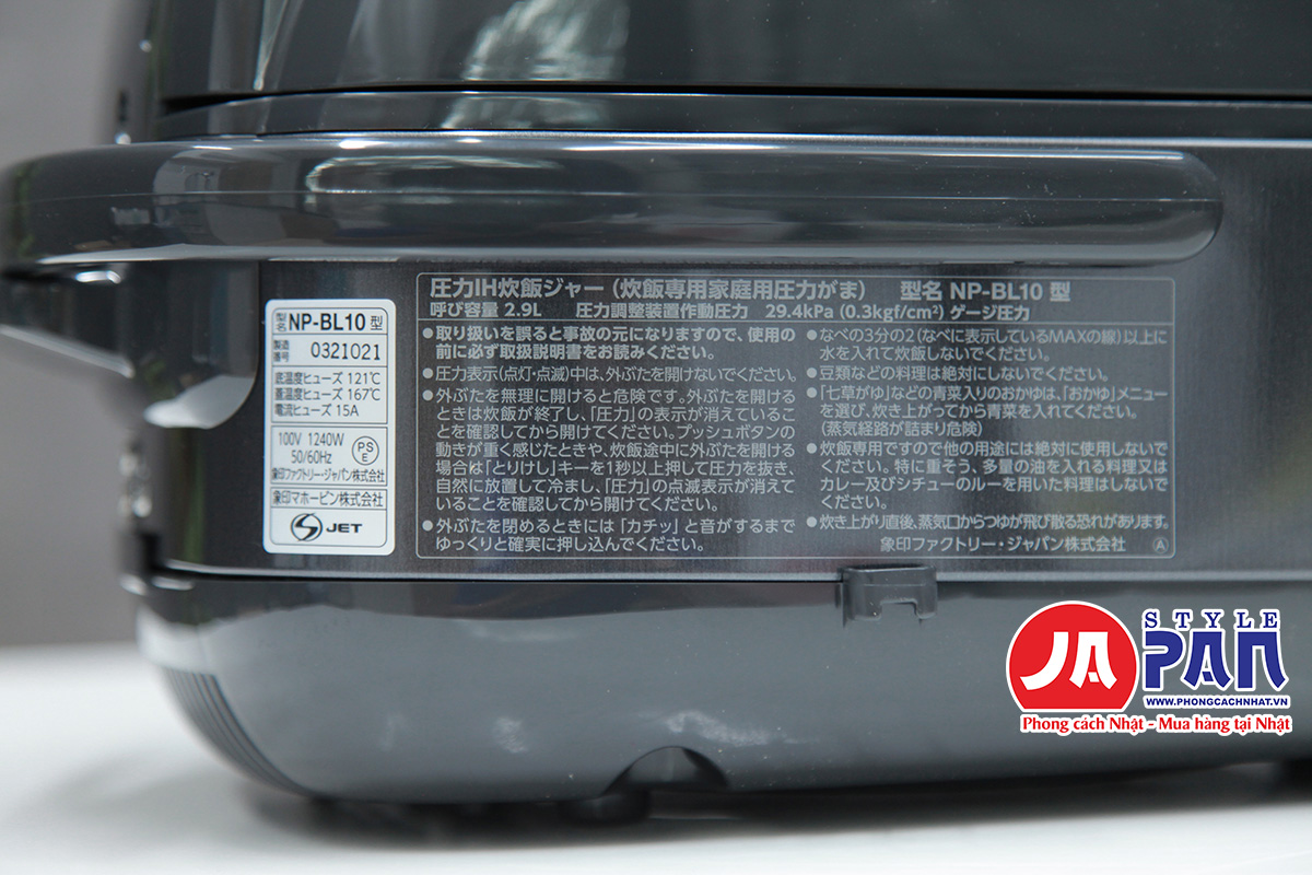 Nồi cơm điện Zojirushi NP-BL10 | 1L 13 Nồi cơm điện Zojirushi NP-BL10 | 1L - Ảnh 13