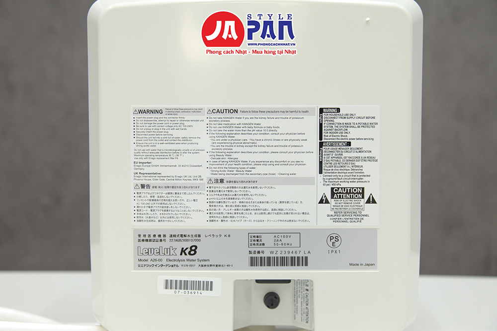 Máy lọc nước Kangen Leveluk K8 nội địa Nhật 11 Lọc nước Kangen Leveluk K8 (1)