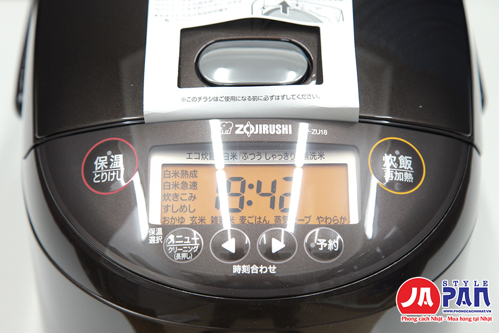 Nồi cơm điện Zojirushi NP-ZU18-TD nội địa Nhật 10 Nồi cơm điện Zojirushi Np-Zu18-TD
