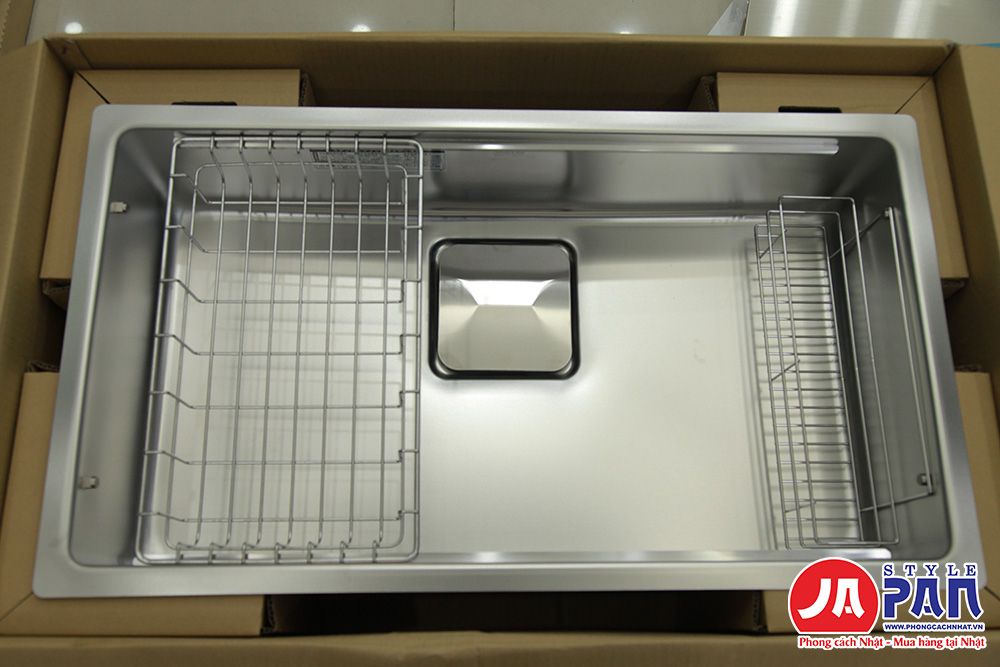 Chậu rửa bát Shigeru LE JSM-K 2F FS 1 ray bề mặt hạt 2 Chậu rửa bát Shigeru LE JSM-K 2F FS 1 ray bề mặt hạt - Ảnh 2