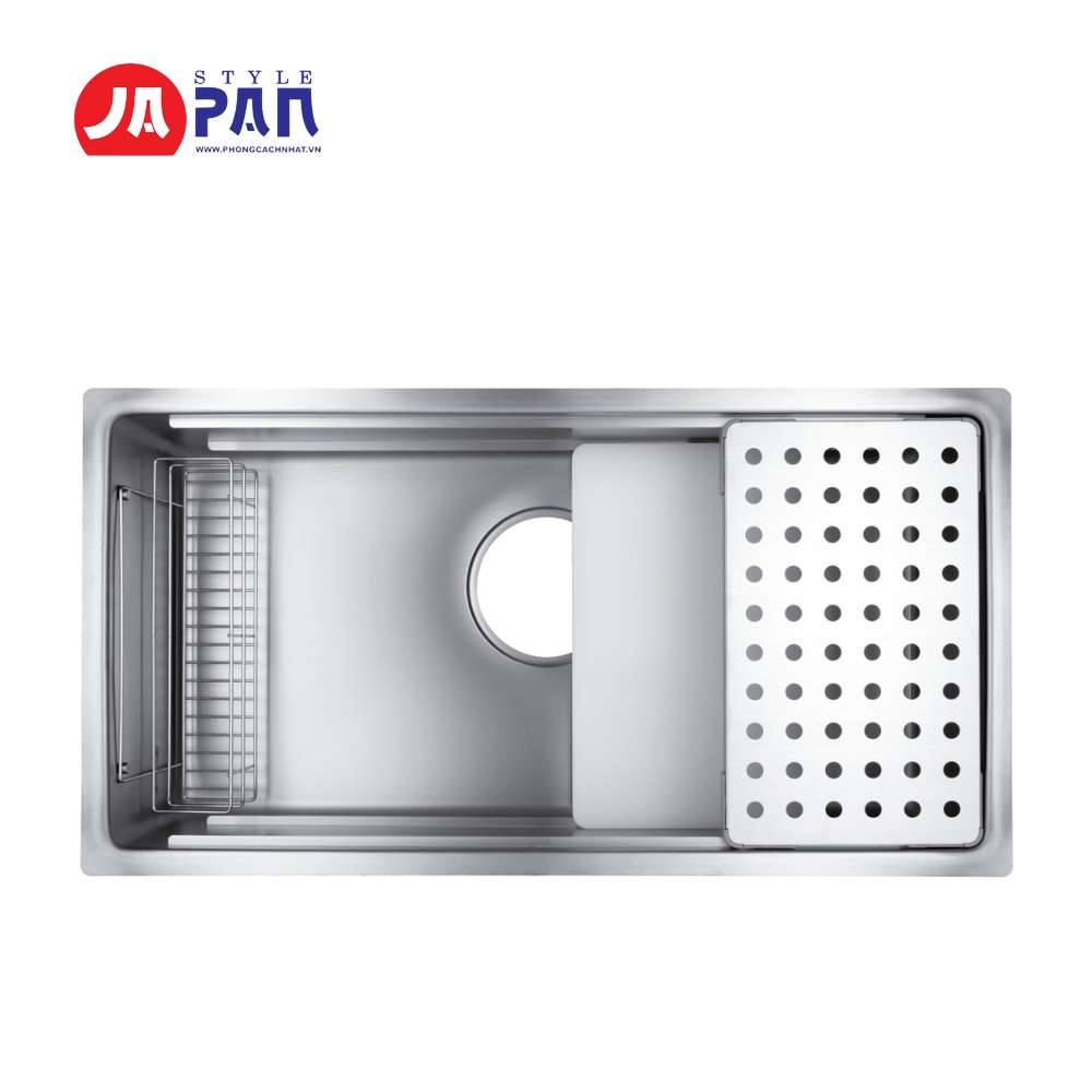 Chậu rửa bát Shigeru LE JSL-K 3F FS chậu 2 ray | bề mặt hạt 1 Chậu rửa bát Shigeru LE JSL-K 3F FS chậu 2 ray
