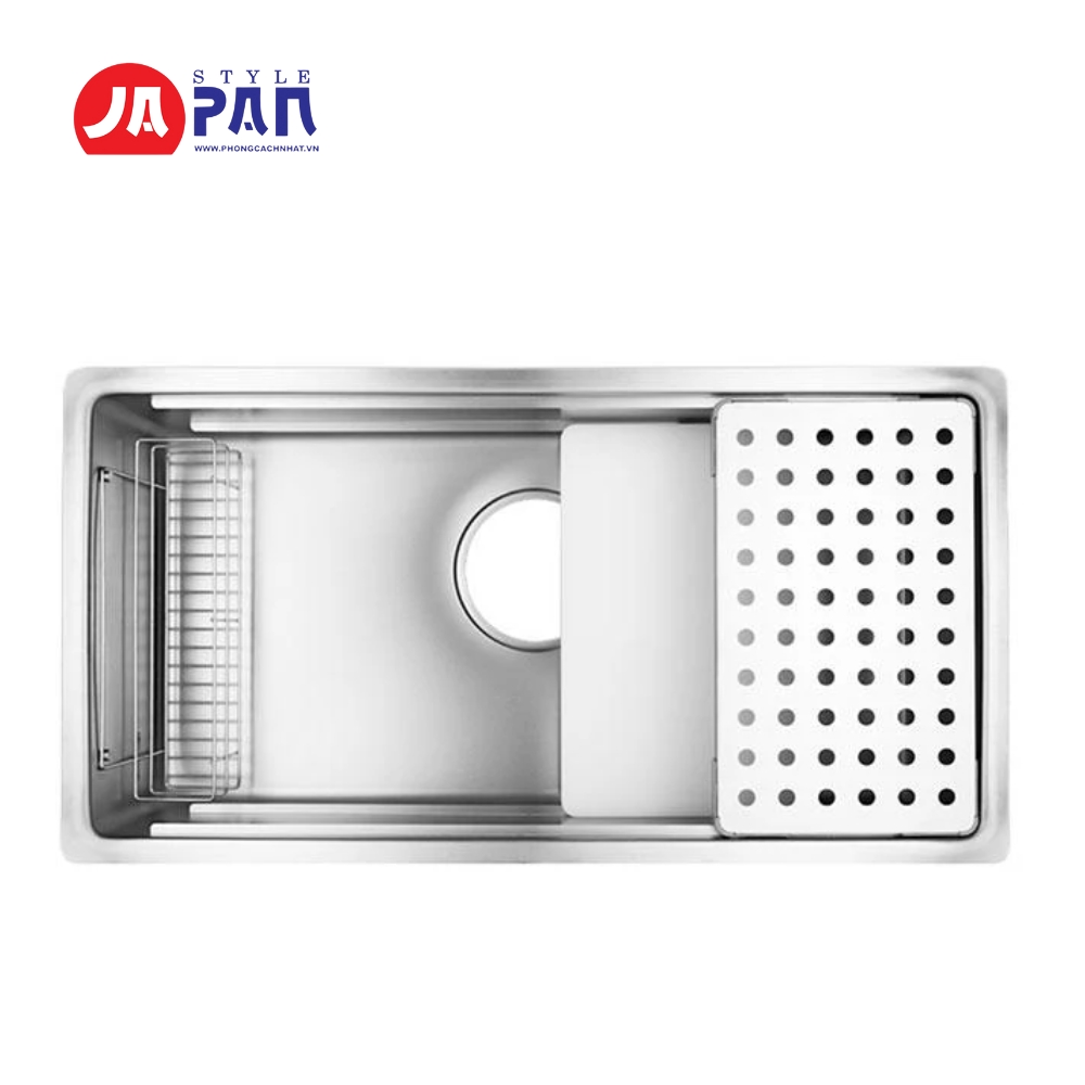 Chậu rửa bát Shigeru LE JSN-K 3F FS chậu 2 ray | Bề mặt hạt 1 Chậu rửa bát Shigeru LE JSN-K 3F FS chậu 2 ray