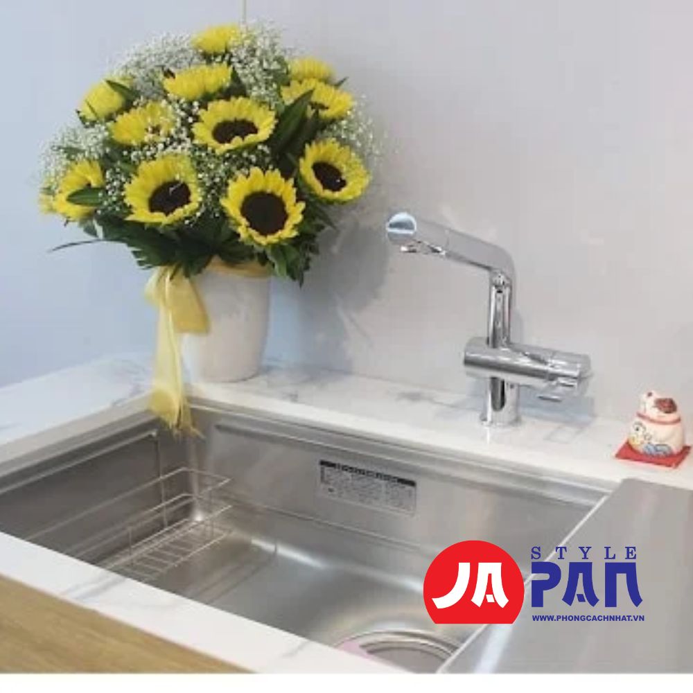 Chậu rửa bát Shigeru LE JSL-K FS bề mặt hạt | Nội địa Nhật 3 Chậu rửa bát Shigeru LE JSL-K-FS bề mặt hạt