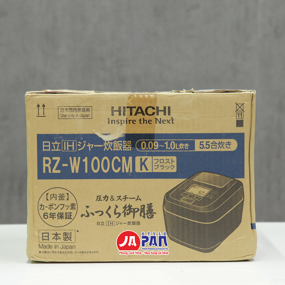 Nồi cơm điện cao tần áp suất Hitachi RZ-W100CM-K | 1.0L 2 Nồi cơm điện Hitachi RZ-W100CM K
