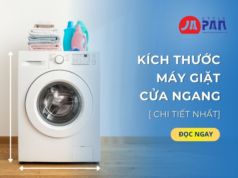 Kích thước máy giặt cửa ngang